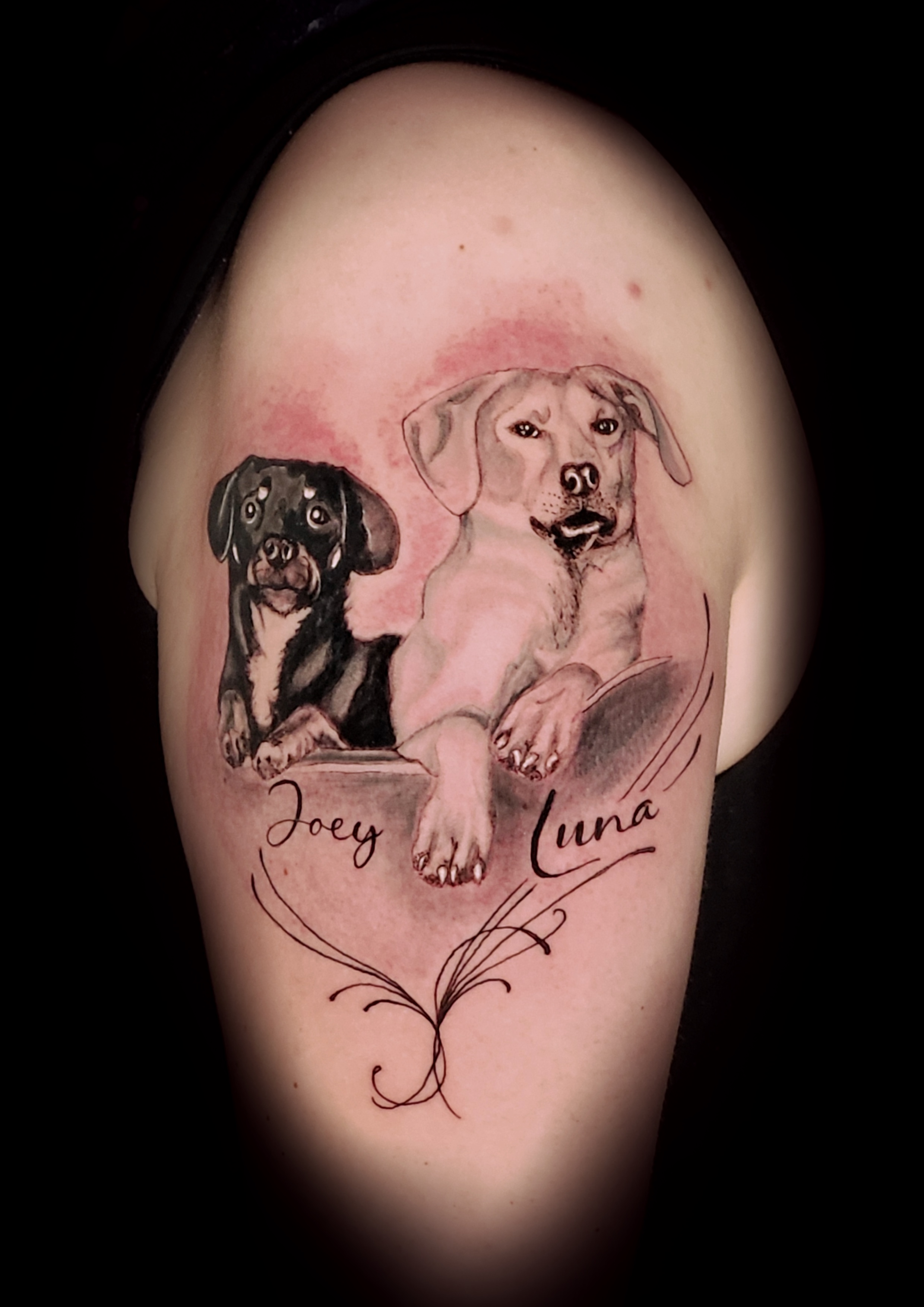 realistische Hunde Tattoos