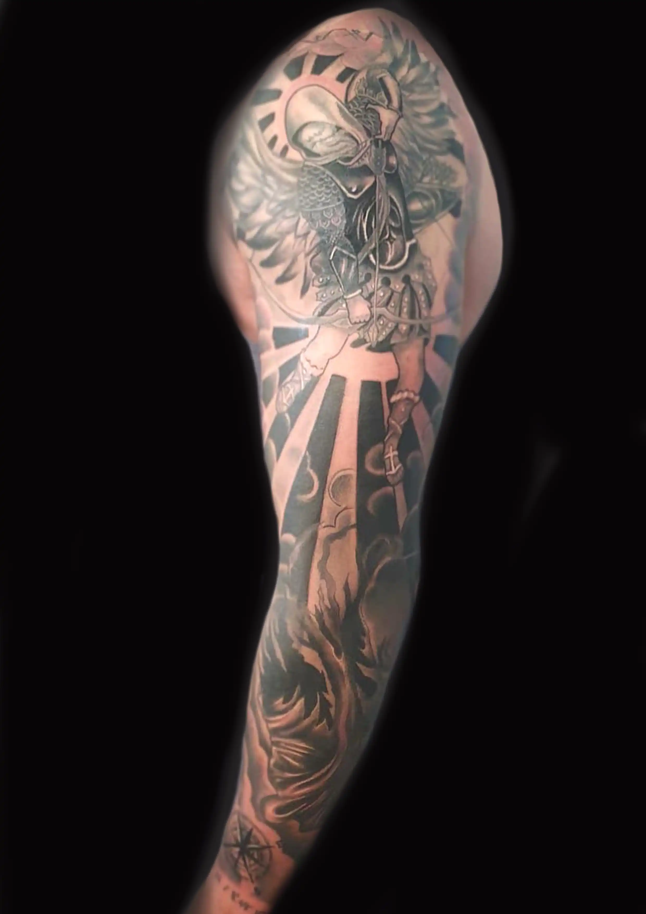 Tattoo von Engel mit Dementor