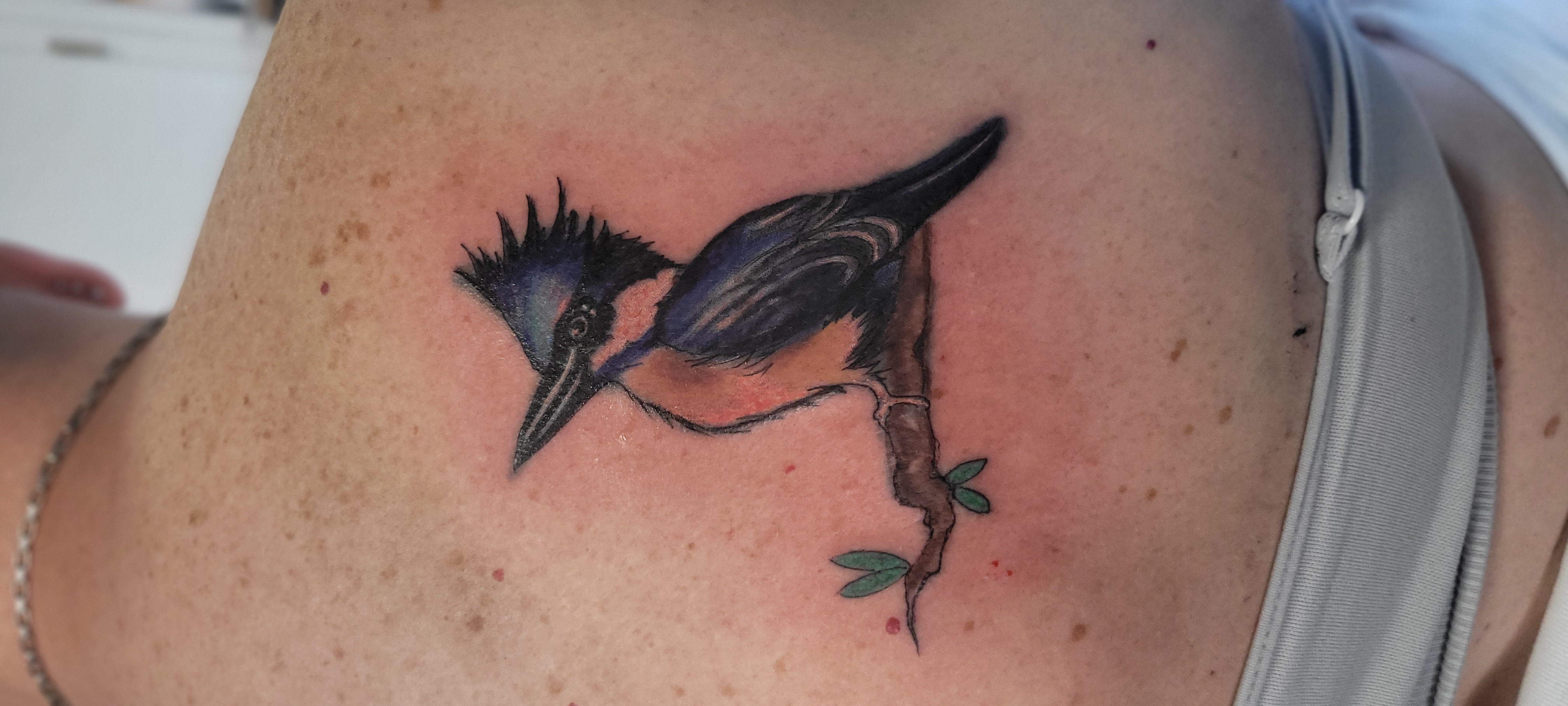 Buntes Tattoo eines Vogels