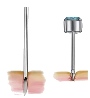 Steriles Piercing mit Nadel