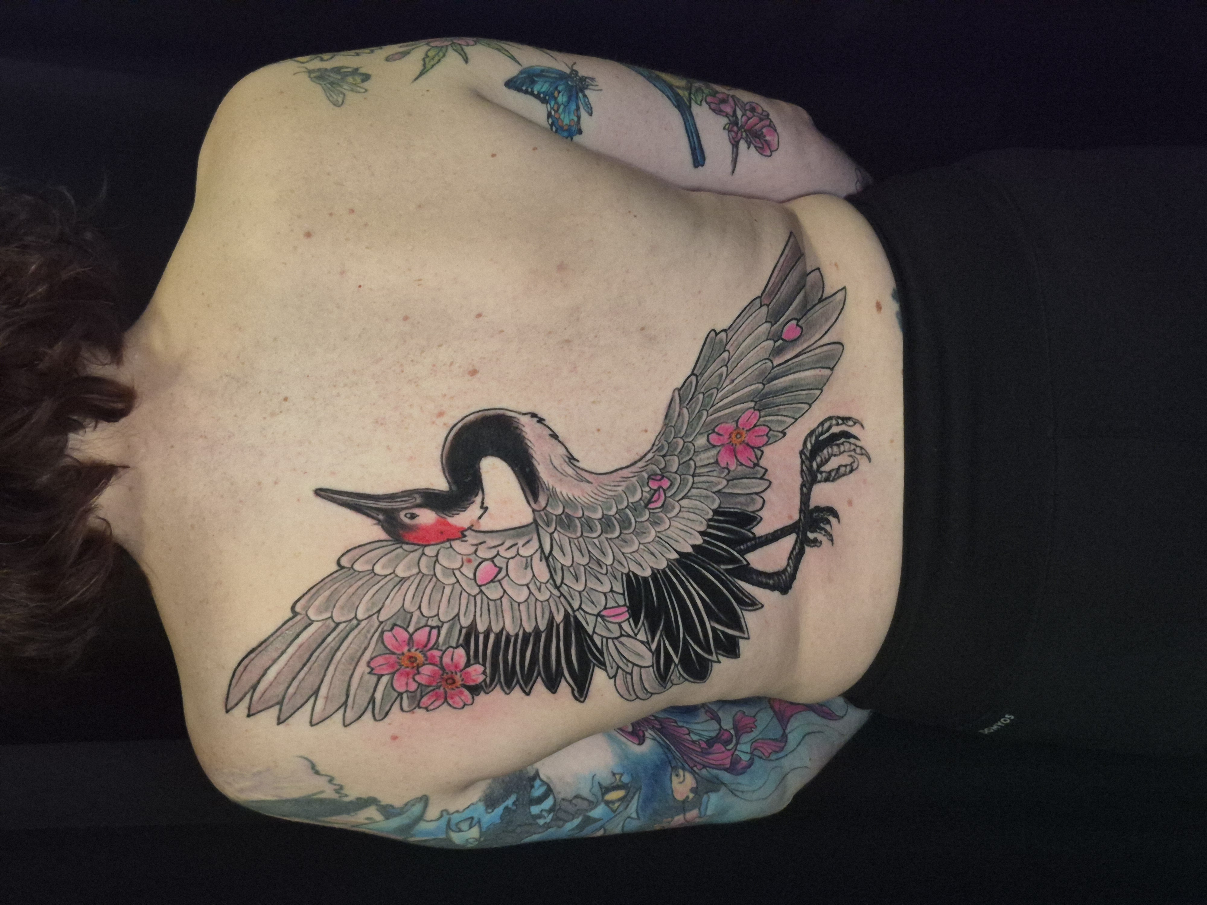 Rückentattoo Fischer japanisch