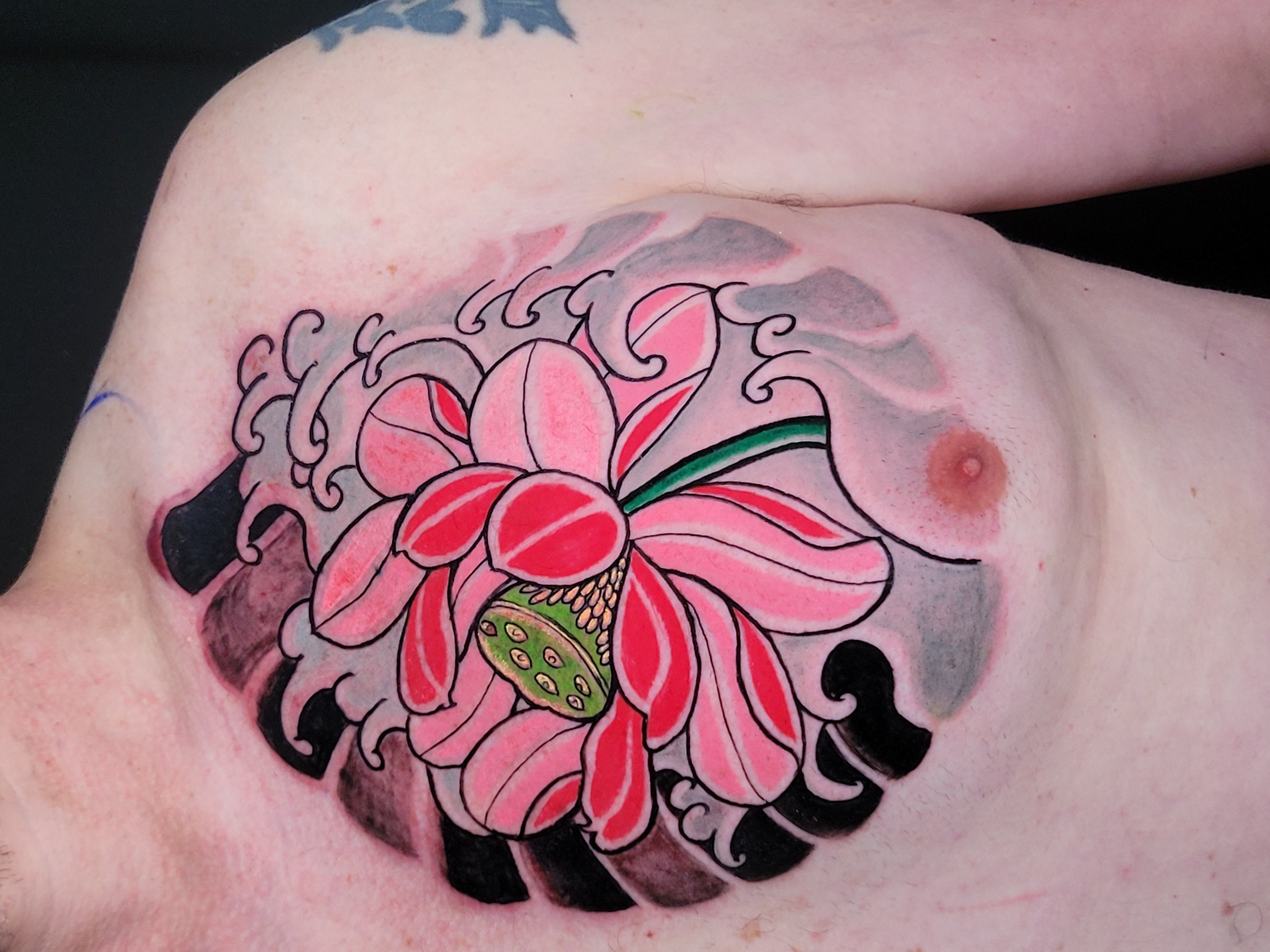 Tattoo von einer klassischen japanischen Blume